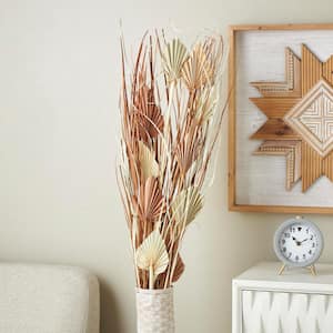 58 in. Palm Leaf Natural Foliage with Grass (1 Bundle)