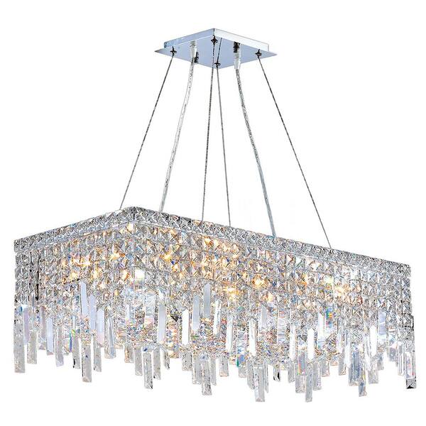 Worldwide Lighting Cascade Collection 16-Light Crystal and Chrome Chandelier