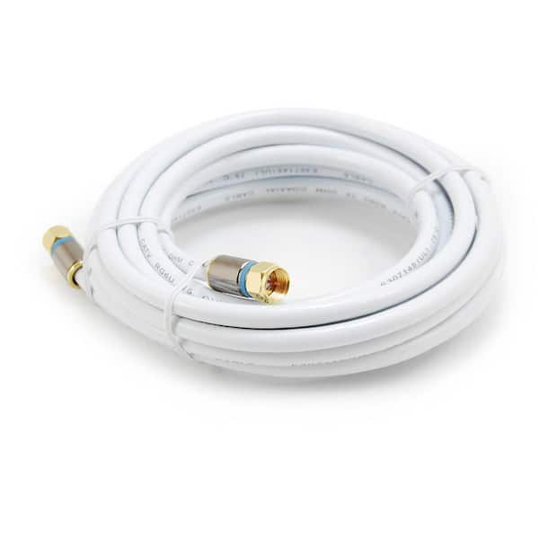 Commercial Electric 15 ft. RG-6 Coaxial Cable - White
