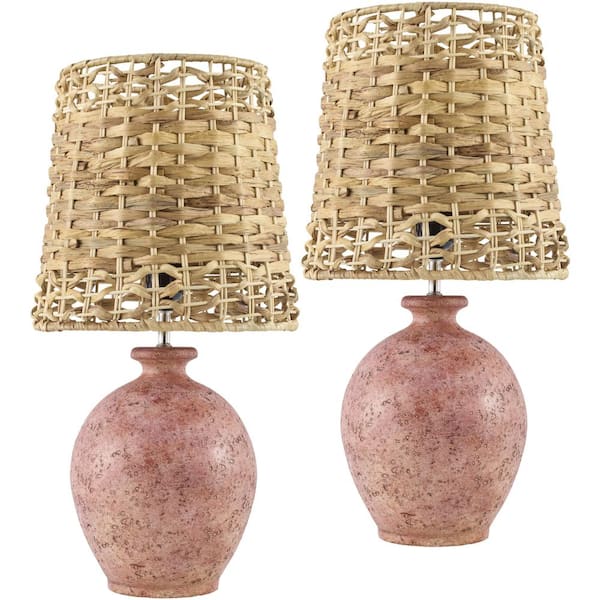 Livabliss Sarina 9 in. H x 19 in. W Traditional Accent Table Lamp, Brown