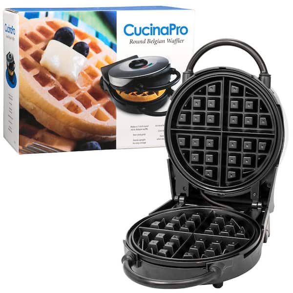 CucinaPro Four Square Belgian Waffle Maker, Extra Large Stainless Steel  Kitchen Appliance with Nonstick Waffler Iron Plates, Makes 4 Fluffy  Waffles