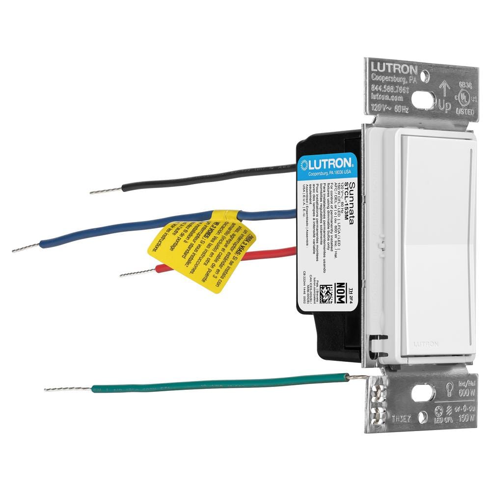 Lutron Black Gloss Touch Dimmer Switch for LED and Incandescent Bulbs