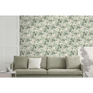 Eden Sage Floral Wallpaper Sample