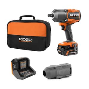 18V Brushless Cordless 1/2 in. HT Impact Wrench Kit with (1) 4.0 Ah Battery and Charger and Protective Boot