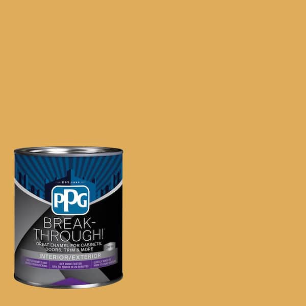 Break-Through! 1 qt. PPG1208-5 Brown Mustard Satin Door, Trim & Cabinet Paint