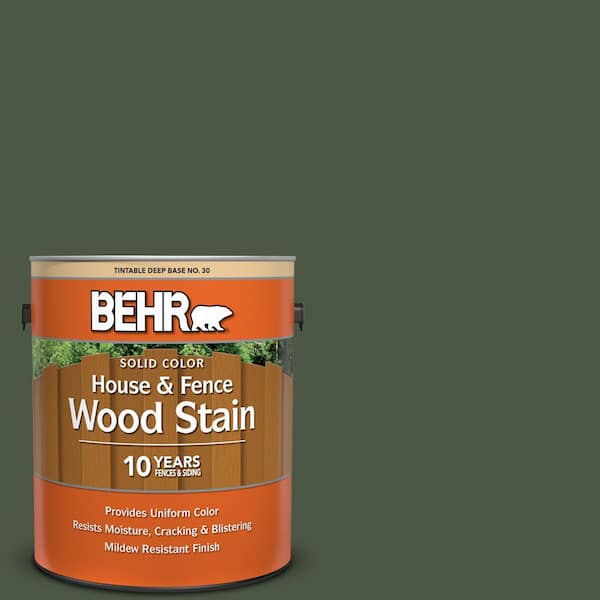 BEHR 1 gal. #SC-120 Ponderosa Green Solid Color House and Fence Exterior Wood Stain