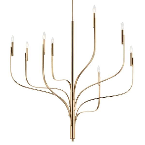 Kichler Livadia 6-Light Gold Modern/Contemporary Bare Bulb Chandelier