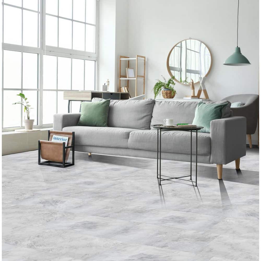 Palazzo Quarry Stone 12" x 24" Self-Adhesive Vinyl Floor Tiles