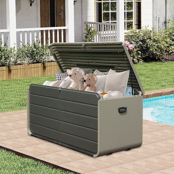 domi outdoor living 160 Gal. Resin Deck Box for Patio Storage and