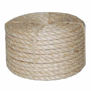 Everbilt 1/4 in. x 50 ft. Manila Twist Rope, Natural 73075 - The Home Depot