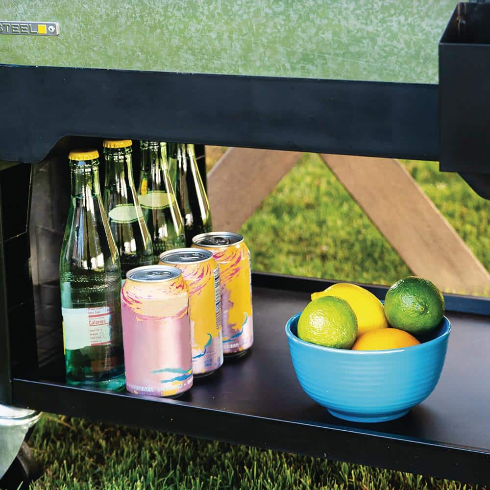Permasteel 120-Qt Galvanized Steel Rolling Patio Cooler with Wheels