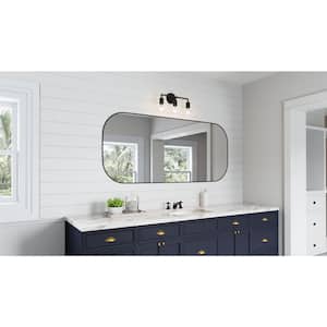 Placerville 16 in. 3-Light Black Bathroom Vanity Light Fixture with Geometric Socket