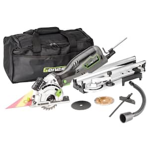 5.8 Amp 3-1/2 in. Control Grip Plunge Compact Circular Saw Kit with Laser, Hose, 3 Blades, Rip Guide and Bag