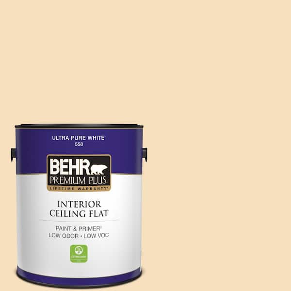 1 gal. #310E-2 Stable Hay Ceiling Flat Interior Paint
