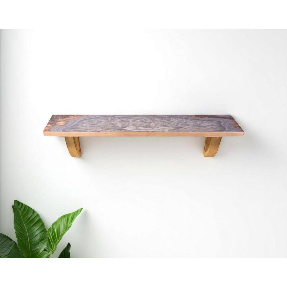 24 in. W x 3 in. H x 9 in. D Wood Rectangular Shelf in Gray price history on PriceWatchPro