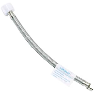 3/8 in. x 16 in. Toilet Supply Line with Plastic Ballcock Nut, Stainless Steel