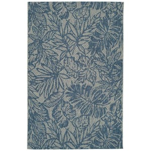 Soleri Collection Navy 3'11" x 5'11" Rectangle Residential Indoor-Outdoor Area Rug