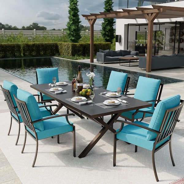 Zerpod 7-Piece Metal Outdoor Dining Set with Dining Chairs, - Main Image