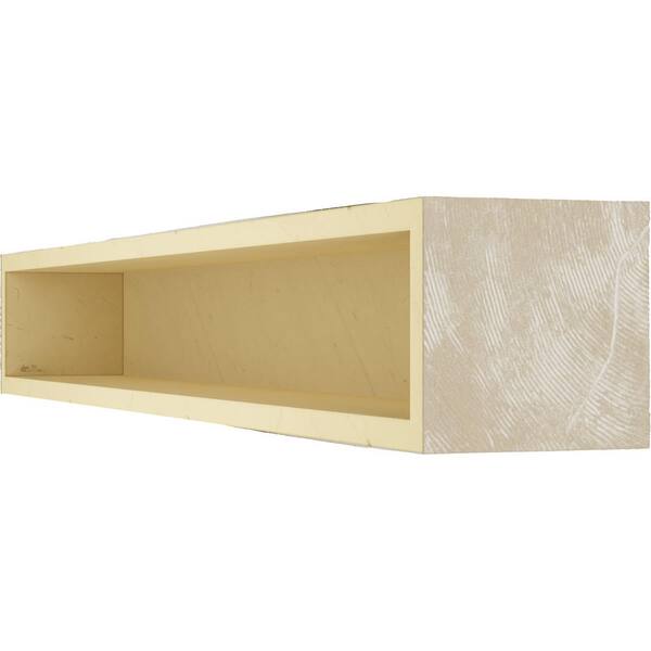 Ekena Millwork 4 in. x 4 in. x 6 ft. RiverWood Beam Faux Wood Beam  Fireplace Mantel White Washed MANURW04X04X72WH - The Home Depot