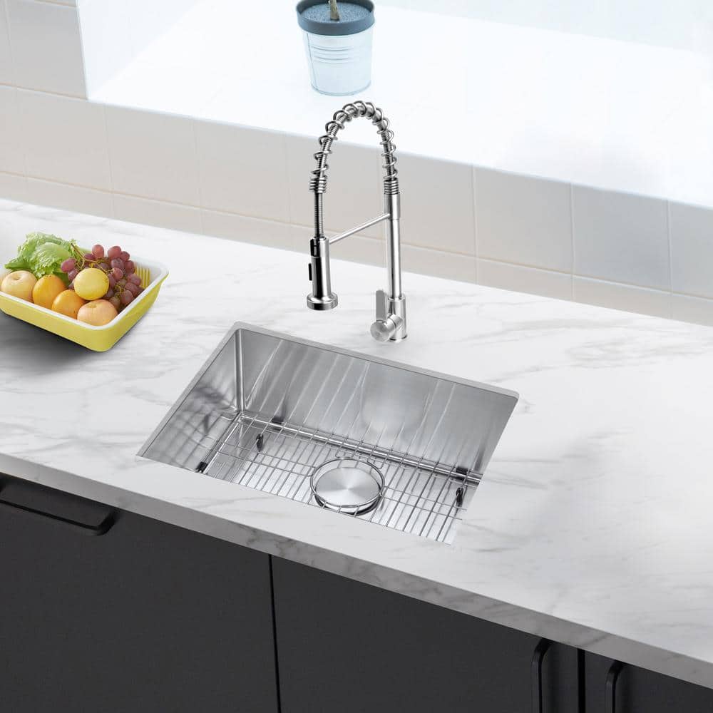23'' Stainless Steel Undermount Single Bowl Kitchen Sink