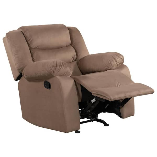 Ottomanson Recliner Chair for Adults, Brown, Easy Assembly, Living Room  Chairs, Manual Recliner with Cupholders and Back Support PRD-RC-12 - The  Home Depot