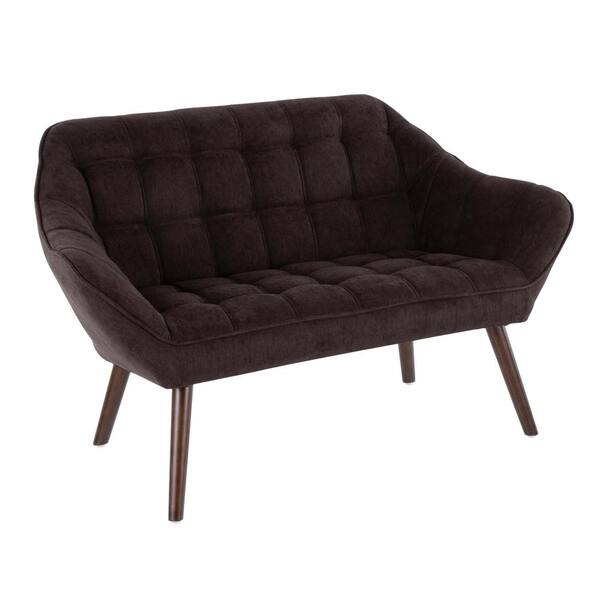 Lumisource Boulder Charcoal Upholstered Love Seat