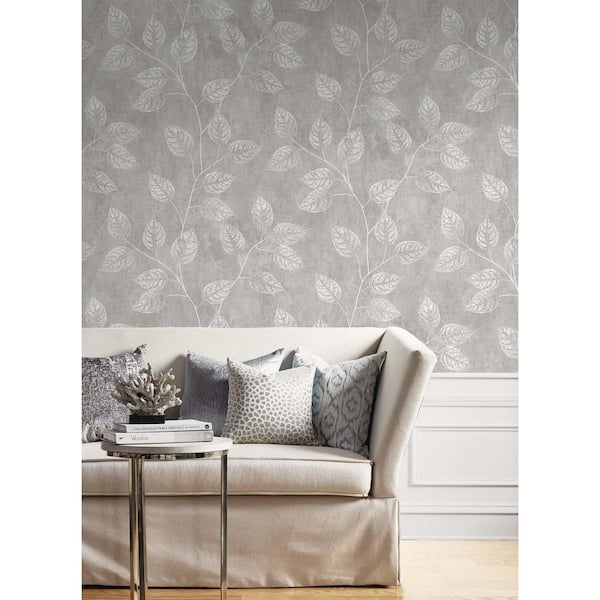 57.5 sq. ft. Slate Branch Trail Silhouette Nonwoven Paper Unpasted Wallpaper Roll