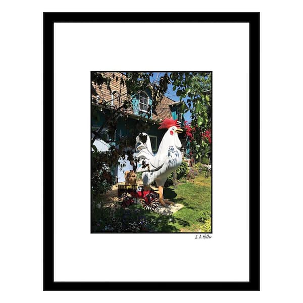 VENICE BEACH Collections LAWN CHICKEN by Steven A.Heller 1-Piece Framed Graphic Print Abstract Poster Art Print 18 in. x 14 in.