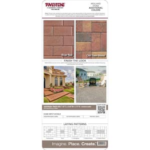 Paper Sample Only of Holland 7.87 in. L x 3.94 in. W x 1.77 in. H 45 mm Fieldstone Blend Concrete Paver (1-Piece)