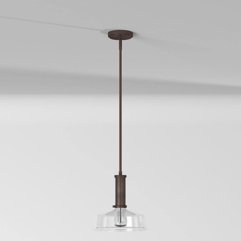 Carson Modern Farmhouse Industrial Bronze Glass Pendant Light