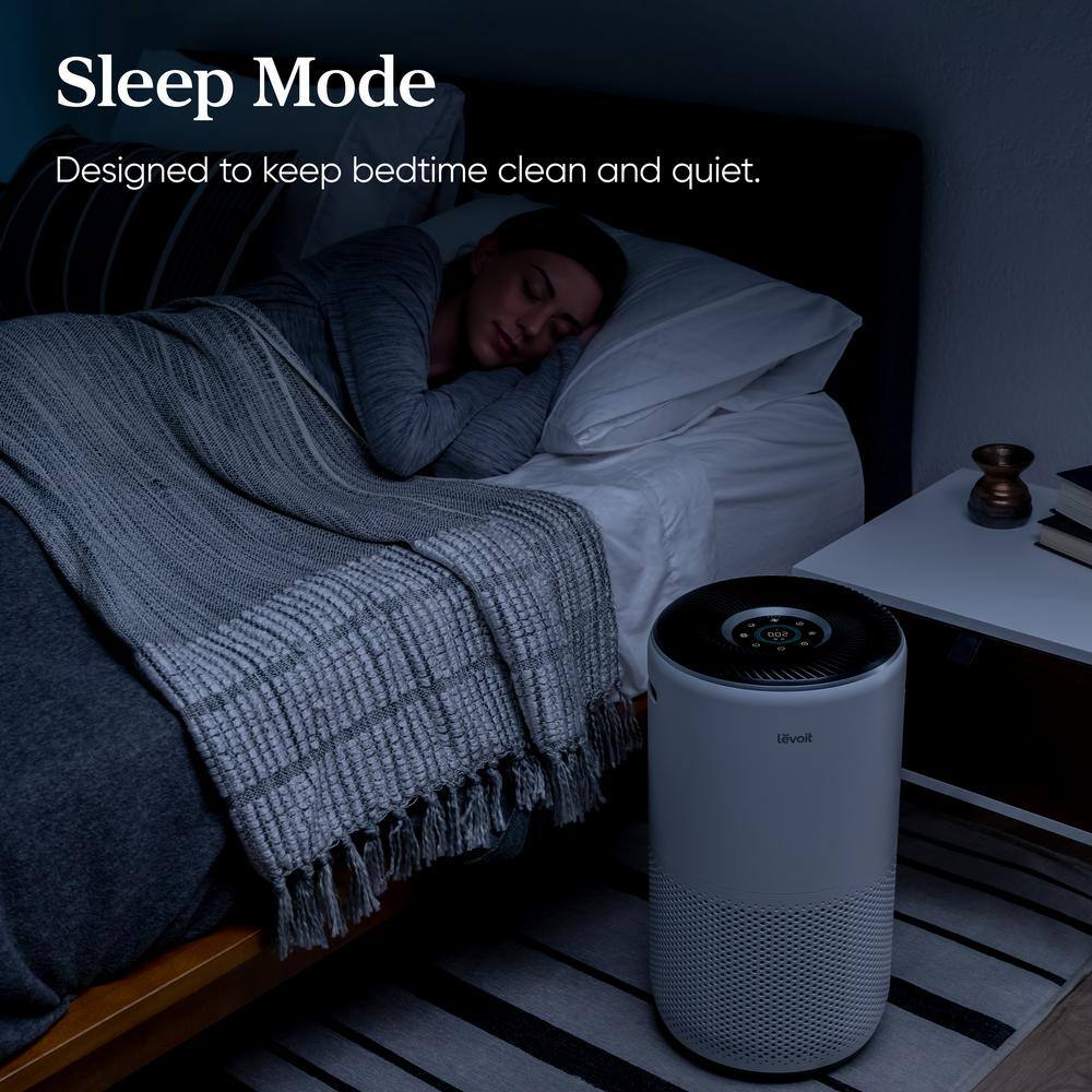 White Smart Floor-Standing Air Purifier with HEPA Filter