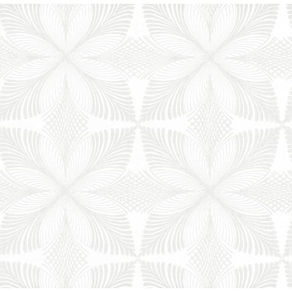 York Wallcoverings Ronald Redding Lily White and Cream Roulettes Paper Unpasted Matte Wallpaper 27 in. x 27 ft.