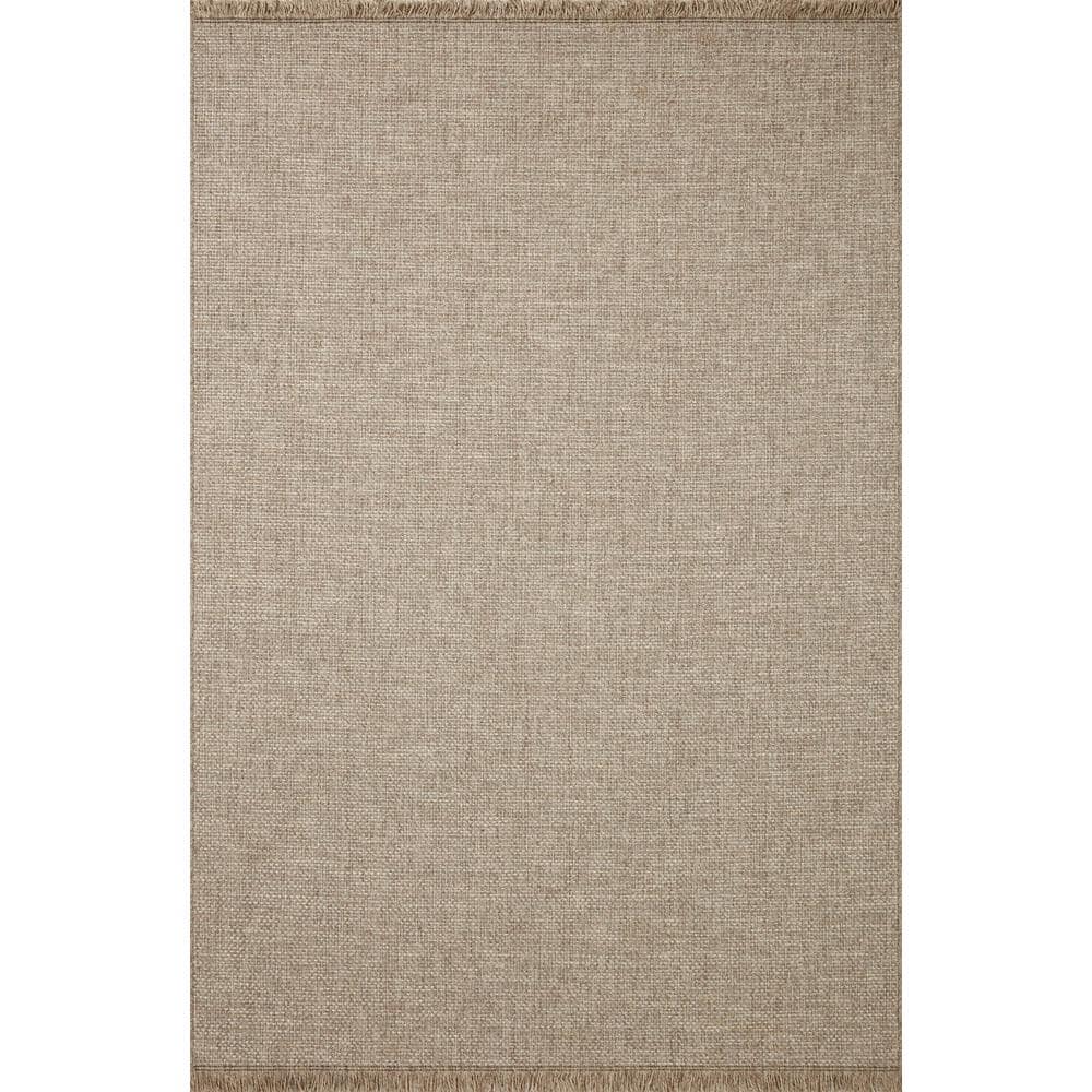 Natural Flat Woven Stain-Resistant Rectangular Synthetic Rug