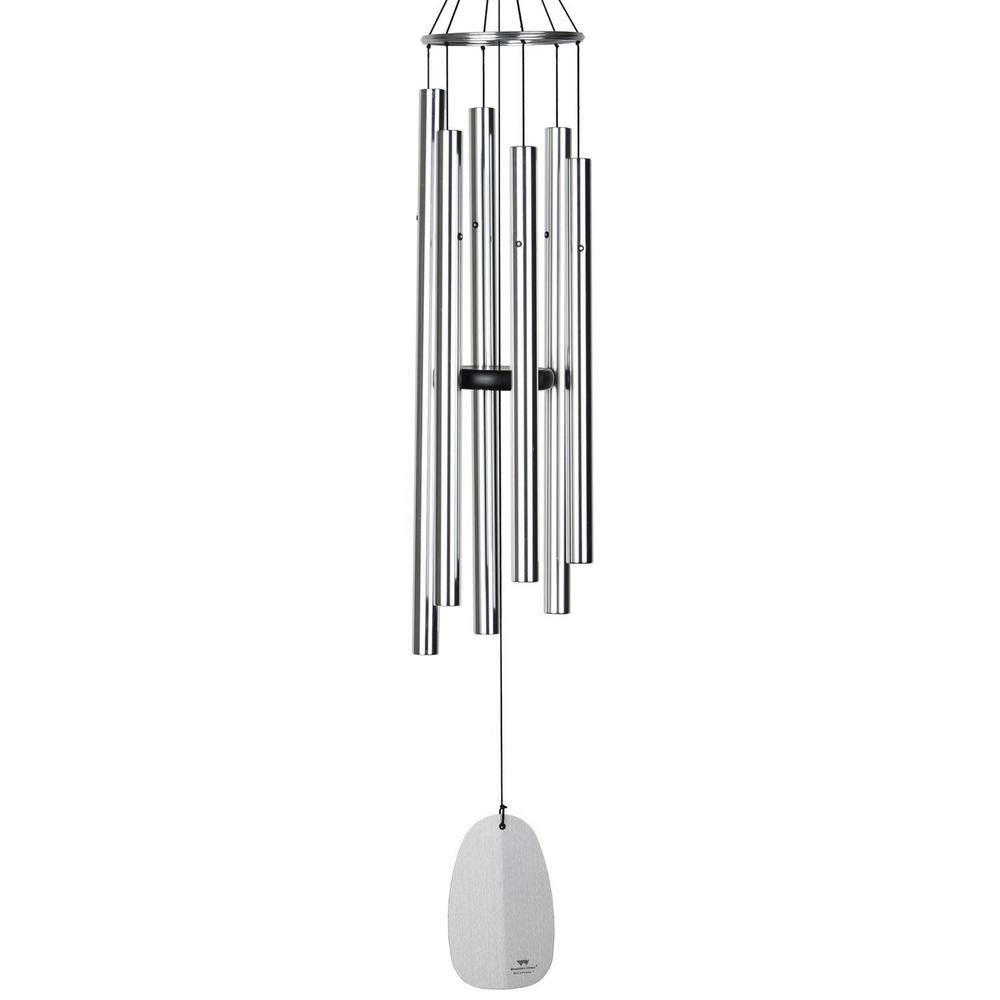 WOODSTOCK CHIMES Signature Collection, Bells of Paradise, 44 in. Silver  Wind Chime BPLS The Home Depot