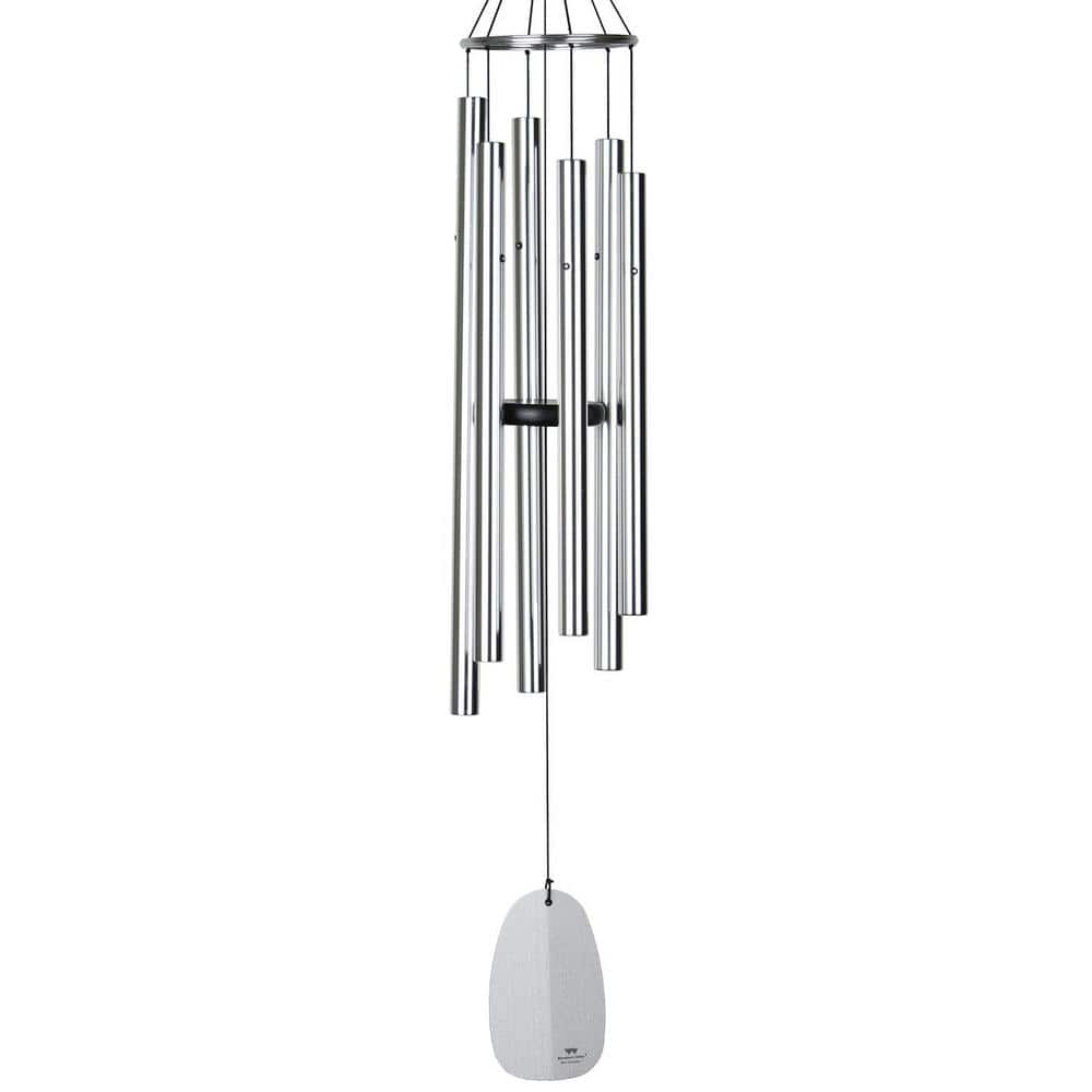 UPC 028375225514 product image for Signature Collection, Bells of Paradise, 44 in. Silver Wind Chime | upcitemdb.com