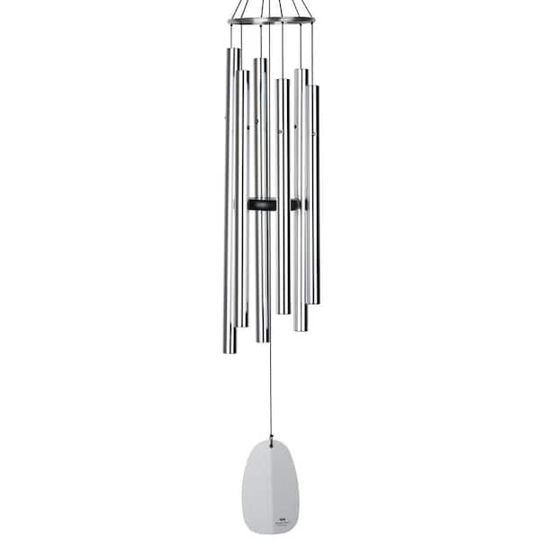 WOODSTOCK CHIMES Signature Collection, Bells of Paradise, 44 in. Silver Wind Chime