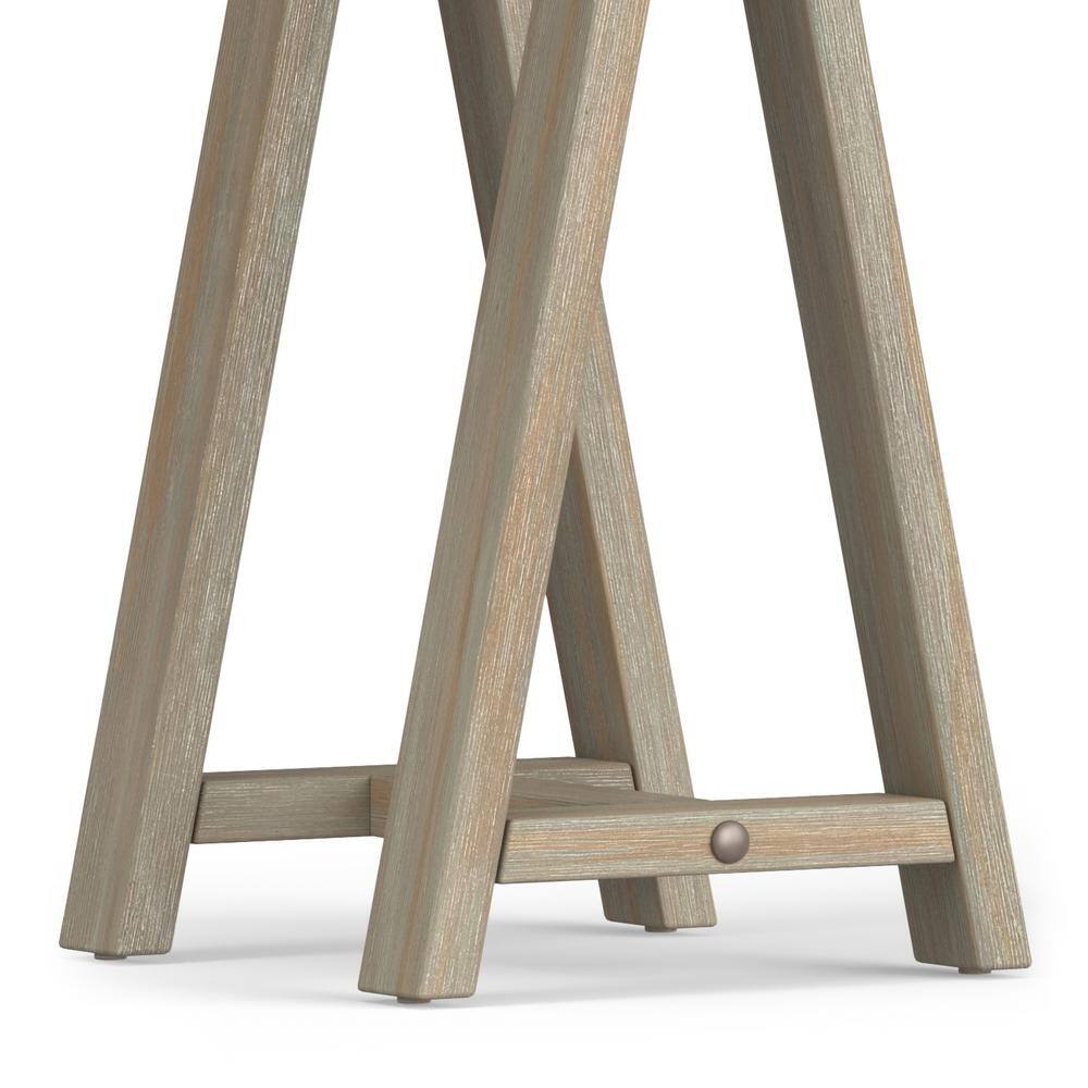 Distressed Gray 50" Wood Rectangular Console Table