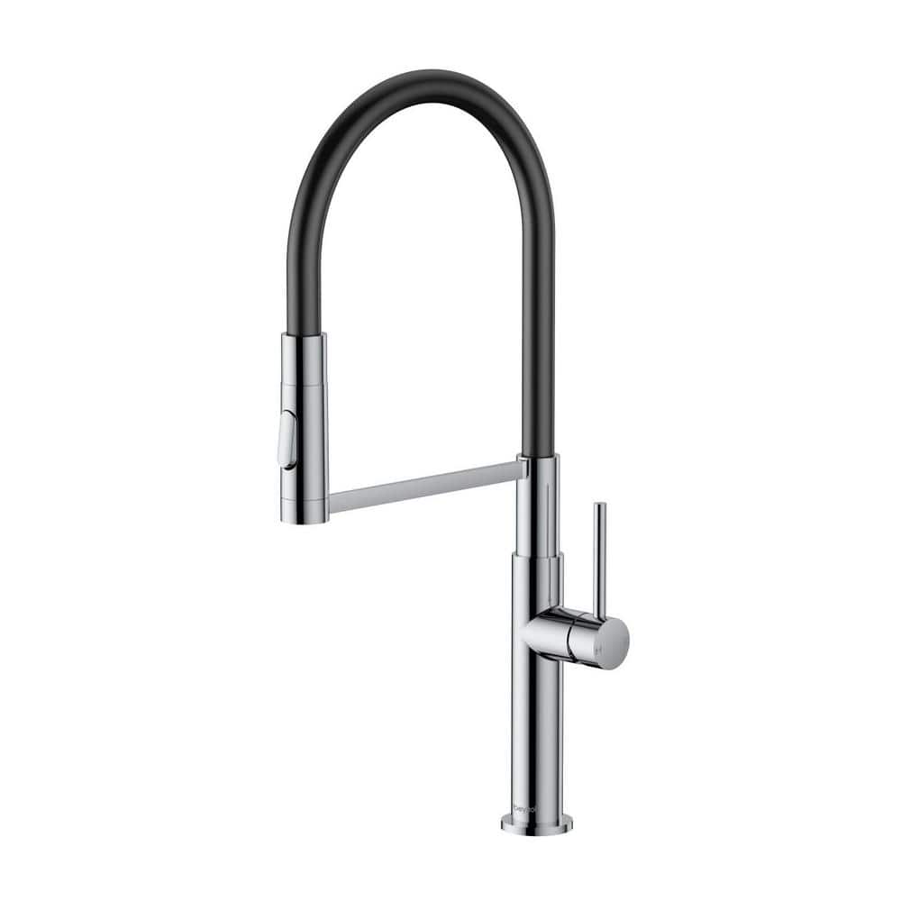 Flynama Single Handle Pull Out Sprayer Kitchen Faucet with Advanced
