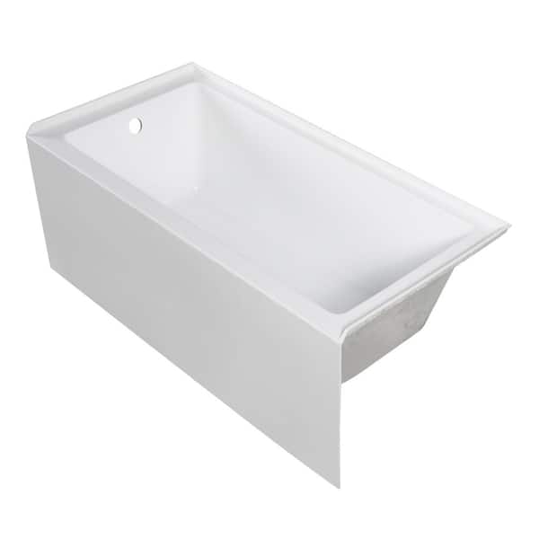 Transolid Ursula AFR 60 in. x 30 in. Soaking Bathtub with Left-Hand Drain in White