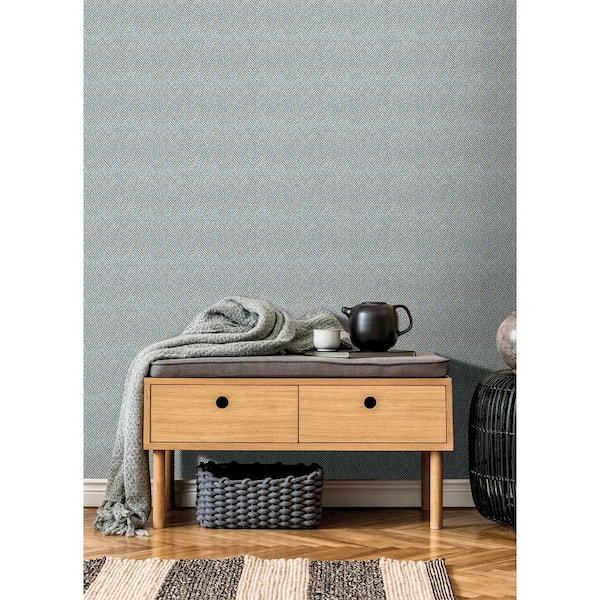 Grey Blue Alden Peel and Stick Vinyl Wallpaper