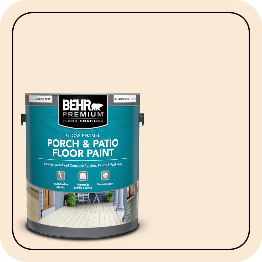 1 gal. #OR-W05 Almond Milk Gloss Enamel Interior/Exterior Porch and Patio Floor Paint price history on PriceWatchPro