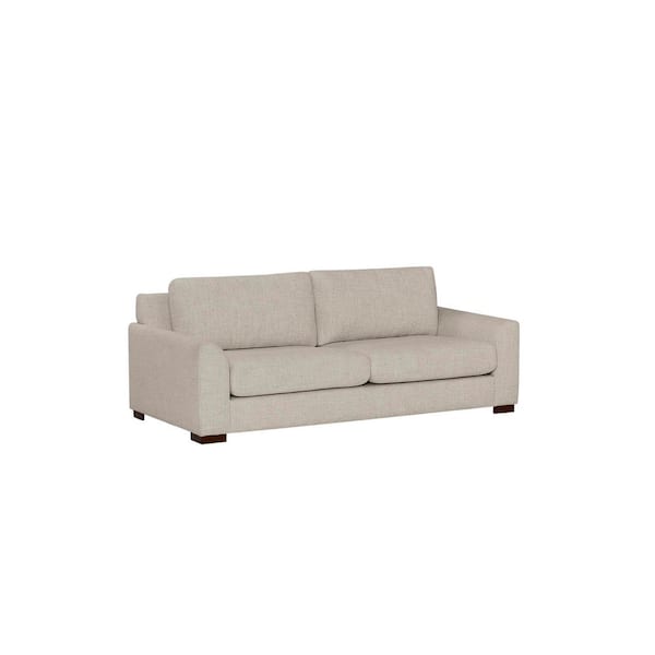 Mirren 86 in. Tapered Arm Rectangle Sofa with 100% Performance Fabric  in Nathan Wheat Beige