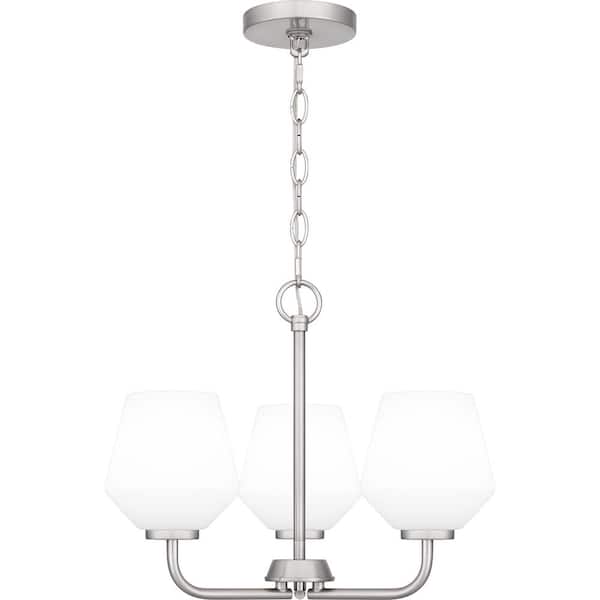 Quoizel Nielson 3-Light Brushed Nickel Pendant Light