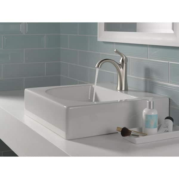 Arvo Single Hole Single-Handle Bathroom Faucet in Spotshield Brushed Nickel