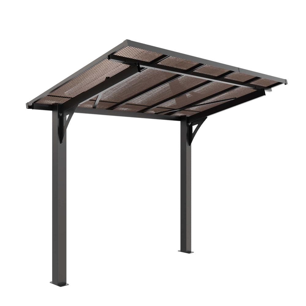 8 ft. x 5 ft. Galvanized Steel Multi Use Outdoor Gazebo with Sloped Polycarbonate Roof price history on PriceWatchPro