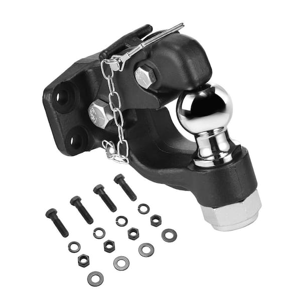 Pintle Hook, 20000 lbs. Towing Capacity, Trailer Hitches Receiver Hook Combination 2 in. Hitch Ball, for 2.53 in.
