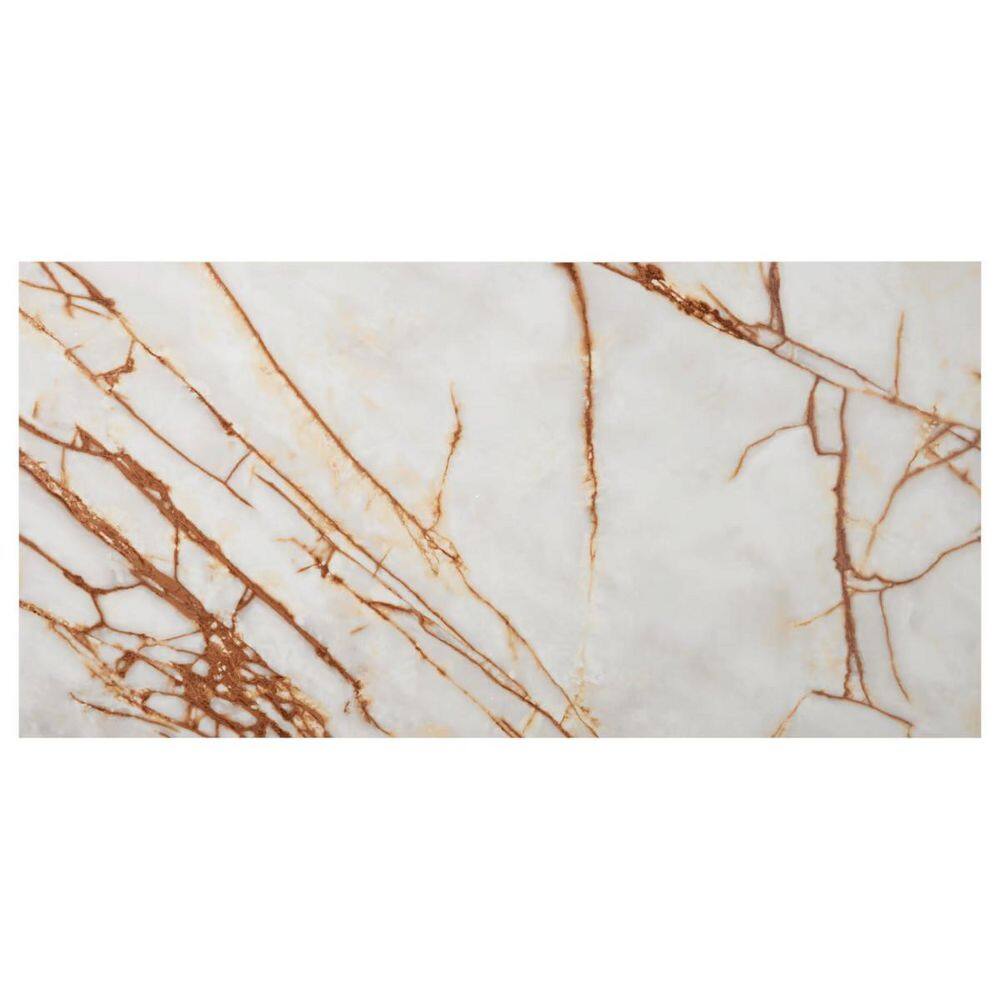 Montari Imperiale White 4 in. x 0.35 in. Marble Look Polished Porcelain Floor and Wall Tile Sample price history on PriceWatchPro