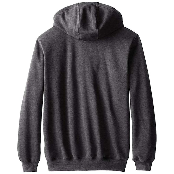Carhartt Men's Regular XX Large Black Cotton/Polyester Midweight Hooded  Zip-Front Sweatshirt K122-BLK - The Home Depot