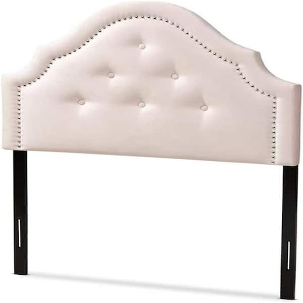 Pink Twin Velvet Upholstered Heaboard, Sturdy Bed-Frame Mount Headboard