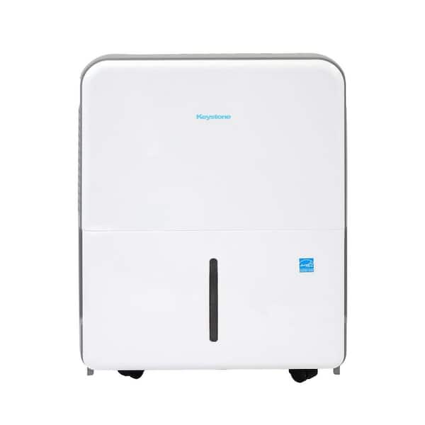 50 pt. 4,500 sq. ft. Portable Dehumidifier in. White with LED Display and Energy Star Certification